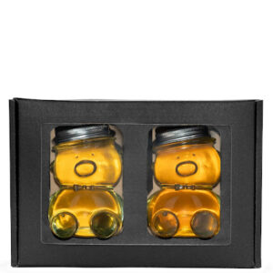 Mézes ajándokcsomag macis 2x220 g (akác, hárs)